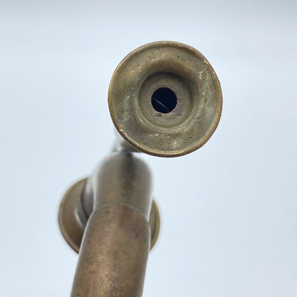 Vintage Brass Christmas French Horn Bugle Hanging Ornament Decoration 5 inches - Picture 8 of 10